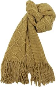 img 1 attached to Warm and Soft Plaid Cashmere Winter Scarves for Teenagers - RARITYUS Teens Shawl Wrap