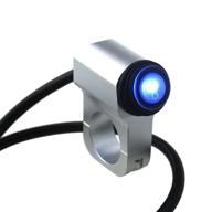 🏍️ welugnal 12v 16a waterproof motorcycle cnc aluminum alloy switches - 1" 25mm handlebar headlight switch with blue indicator light - sport dirt electric bike interrupteur moto (25mm) logo