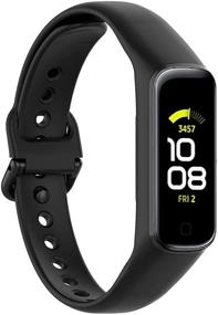 img 4 attached to 😍 Premium Silicone Replacement Bands: Compatible with Samsung Galaxy Fit2 SM-R220 - Adjustable Classic Accessory Wristband Straps for Women and Men