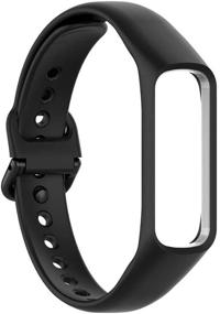 img 3 attached to 😍 Premium Silicone Replacement Bands: Compatible with Samsung Galaxy Fit2 SM-R220 - Adjustable Classic Accessory Wristband Straps for Women and Men
