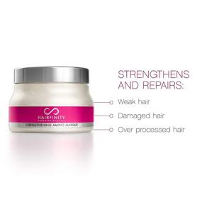 img 3 attached to 💆 Hairfinity Hair Strengthening Amino Treatment Masque - Ultimate Hydrating Hair Mask and Deep Conditioner Cream for Dry Damaged Hair with Hydrolyzed Collagen, Keratin, and Vegetable Protein - 8 oz