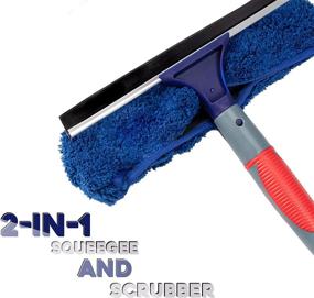 img 3 attached to 🪟 2-in-1 Squeegee & Scrubber: The Ultimate Window Cleaning Tool for Indoor & Outdoor Use