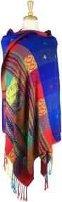 img 2 attached to Paskmlna Rainbow Tropical Colorful Pashmina Women's Accessories
