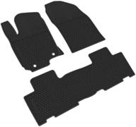 iallauto premium all weather floor liners - compatible with rav4 2014-2018 - heavy duty rubber car mats - odorless - full black logo