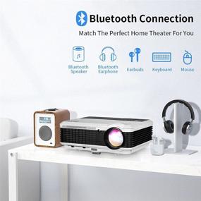 img 1 attached to 📽️ Wireless Outdoor Bluetooth Movie Projector for Full HD 1080P Screen Mirroring, Airplay, and Gaming - Android WiFi, 5000 Lumen Home Theater with Zoom, Keystone, HDMI, USB - Ideal for DVD, TV Stick, PS4, Laptop, PC
