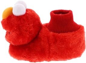 img 3 attached to 🧦 Sesame Street Elmo Cookie Monster Sock Top Slippers for Boys and Girls - Toddler/Little Kid: A Cozy Footwear Option