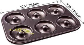 img 3 attached to 🍩 Donut Pan: Premium 6 Cup Non-Stick Donut & Bagel Maker - PFOA Free for Healthier Homemade Baked Doughnuts