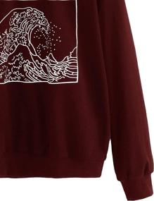 img 1 attached to SweatyRocks Women's Alien Patch Long Sleeve Pullover: Comfy & Casual Sweatshirt Tops