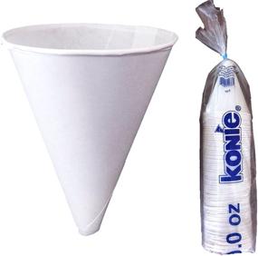 img 2 attached to 🌿 Konie Cups - 10.0KRF Recyclable Paper Cone Funnel, 10 oz Disposable Tazas de cono de embudo (1 Pack (125ct)) - Eco-Friendly Paper Cones for Easy Dispensing