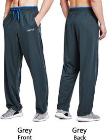 img 1 attached to 👖 CENFOR Men's Sweatpants with Pockets - Open Bottom Workout Pants for Athletic, Jogging, Training, and Casual Activities