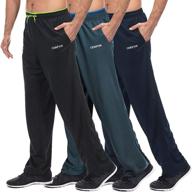 👖 cenfor men's sweatpants with pockets - open bottom workout pants for athletic, jogging, training, and casual activities logo