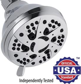 img 3 attached to AquaDance Chrome Finish 6-Setting Shower Head with Maximum Power for Superior Performance. Experience 2.5 gpm Spiral High-Performance Luxury Even with Low Water Pressure