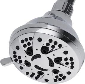 img 4 attached to AquaDance Chrome Finish 6-Setting Shower Head with Maximum Power for Superior Performance. Experience 2.5 gpm Spiral High-Performance Luxury Even with Low Water Pressure