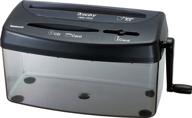 🔪 nakabayashi co,ltd 3-in-1 manual shredder for paper, card, and cd/dvd, single piece for letter size / a4 size, with 3.3l capacity (black) logo
