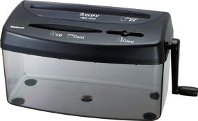 img 4 attached to 🔪 Nakabayashi Co,Ltd 3-in-1 Manual Shredder for Paper, Card, and CD/DVD, Single Piece for Letter Size / A4 Size, with 3.3L Capacity (Black)