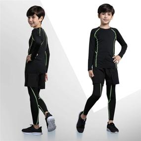 img 1 attached to Спортивные компрессионные леггинсы для бега Thermal