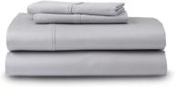 🛏️ premium ghostbed queen cooling supima cotton and tencel sheet set - wrinkle resistant, deep pockets, 4 piece, gray: ultimate luxury for your bed logo