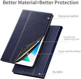 img 2 attached to 📱 Gexmil Genuine Leather Case for Samsung Galaxy Tab A7 10.4 Inch - Blue [2020 Release]