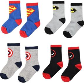img 4 attached to Веселые и удобные детские носки с мультяшным дизайном для 3-6-летних – Супермен, Человек-паук, Бэтмен, Флэш!