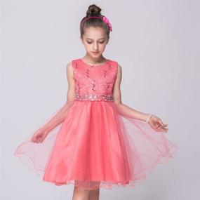 img 2 attached to Sparkling Sequined Flower Girls' Dresses from DreamHigh - The Perfect Pegant Clothing for Girls