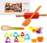 🧁 tossow 28-piece kids baking kits with cupcake pop maker, rolling pin, muffin cups, measuring spoons, and cooking baking supplies logo
