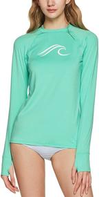 img 4 attached to 👙 ATHLIO Womens Sleeve Surfing Swimsuit: Stylish Swimwear for Women in Swimsuits & Cover Ups