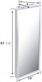 img 2 attached to 🚰 Large Brushed Stainless Steel Corner Medicine Cabinet - 31 1/2" Height, 12" Width by Renovators Supply Manufacturing