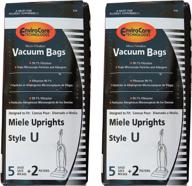 🧹 pack of 10 miele upright style u vacuum bags + 4 filters | hygienic self-closing seal | allervac compatible | fits upright vacuum cleaners | part numbers: 07805130, 7282050, 4002514835983, 780513000017 | compatible with models: s7280, s7280, s7260 logo