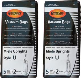 img 3 attached to 🧹 Pack of 10 Miele Upright Style U Vacuum Bags + 4 Filters | Hygienic Self-Closing Seal | Allervac Compatible | Fits Upright Vacuum Cleaners | Part Numbers: 07805130, 7282050, 4002514835983, 780513000017 | Compatible with Models: S7280, S7280, S7260