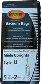 img 1 attached to 🧹 Pack of 10 Miele Upright Style U Vacuum Bags + 4 Filters | Hygienic Self-Closing Seal | Allervac Compatible | Fits Upright Vacuum Cleaners | Part Numbers: 07805130, 7282050, 4002514835983, 780513000017 | Compatible with Models: S7280, S7280, S7260