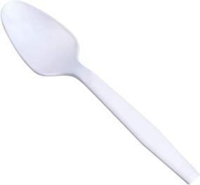 img 4 attached to White Lightweight Plastic Spoons - 250-Pack by Amazon Basics (P2204-250)