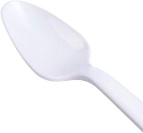 img 2 attached to White Lightweight Plastic Spoons - 250-Pack by Amazon Basics (P2204-250)