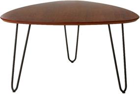 img 3 attached to 🌰 Walnut Mid Century Modern Hairpin Coffee Table with Storage Shelf - 32 Inch by Walker Edison