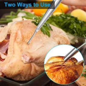 img 1 attached to Cosumina Stainless Steel Cooking Seasoning Pump: Professional Grade Turkey Injector & Baster for Flavorful Roasts (5)