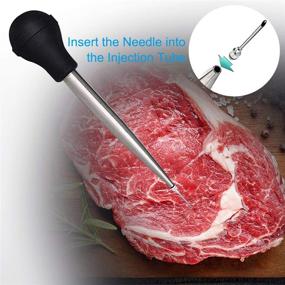 img 2 attached to Cosumina Stainless Steel Cooking Seasoning Pump: Professional Grade Turkey Injector & Baster for Flavorful Roasts (5)