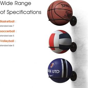 img 3 attached to 🏀 Sturdy Steel Kesito Single Ball Wall Mount Holder - Ideal Display Storage Rack for Basketball, Volleyball, and Soccer Ball