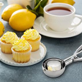 img 1 attached to Jenaluca Mini Cupcake Scoop – Premium 18/8 Stainless Steel – Medium Size