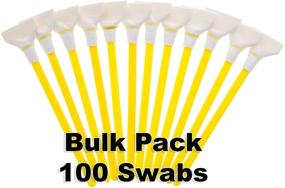 img 2 attached to 📷 Alpha 24mm Sensor Cleaning Swabs (100 Bulk Pack) - Premium Yellow Cleaning Solution