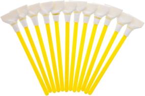 img 1 attached to 📷 Alpha 24mm Sensor Cleaning Swabs (100 Bulk Pack) - Premium Yellow Cleaning Solution