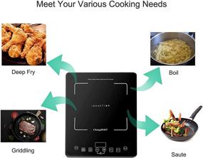 img 1 attached to 🔥 ChangBERT 1800W Induction Cooktop: Portable, Sensory Touch Single Stove for Rapid Heating, Countertop Induction Cooker - Commercial Burner, Black