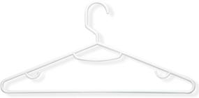 img 2 attached to 🐝 Honey-Can-Do HNG-01523 Recycled Plastic Hangers, 15-Pack, White: Organize Your Closet Efficiently and Sustainably