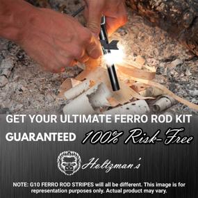 img 1 attached to 🔥 6-Inch Premium Ferro Rod Fire Starter Gift Box, 4 1/2-Inch Ferrocerium Rod Survival Kit - 3-in-1 Magnesium Flint and Steel Set with Paracord & Scraper - Lightweight Emergency Camping Tool