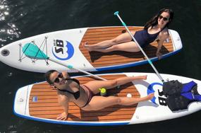 img 1 attached to 🏄 Inflatable Sport Board AIRBO 10.6' Premium ISUP Stand Up Paddle Board with Backpack - Double Action Pump - 3 Piece SUP Paddle