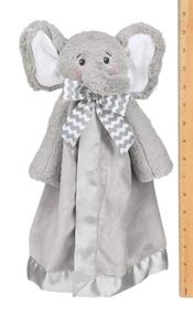 img 1 attached to Gray Elephant Security Blanket - Bearington Baby Lil' Spout Snuggler, 15 inches