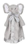 gray elephant security blanket - bearington baby lil' spout snuggler, 15 inches logo