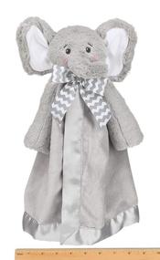 img 2 attached to Gray Elephant Security Blanket - Bearington Baby Lil' Spout Snuggler, 15 inches