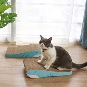 img 3 attached to 🐱 Durable Reversible Kitty Cat Scratcher Bed: MSBC Cat Scratcher Cardboard, Recycle Corrugate Scratcher Pad, Long Lasting