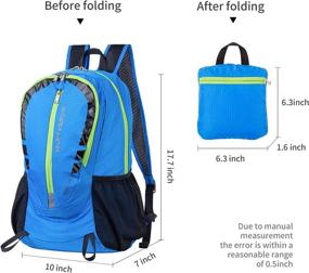 img 3 attached to NODLAND Backpack Foldable Outdoor Daypack Backpacks in Casual Daypacks