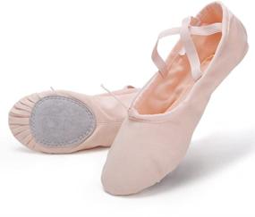 img 4 attached to Premium High-Thread Cotton Canvas Ballet Dance Slippers