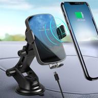 📱 superdanny wireless car charger - fast charging auto clamping mount for iphone/samsung logo